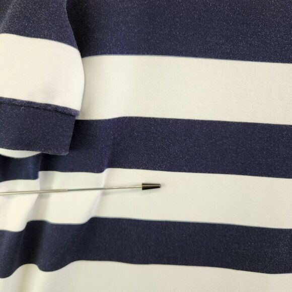 Lauren Ralph Lauren Dress Womens 1X Blue White Striped Coastal Vacation Resort - Picture 9 of 15